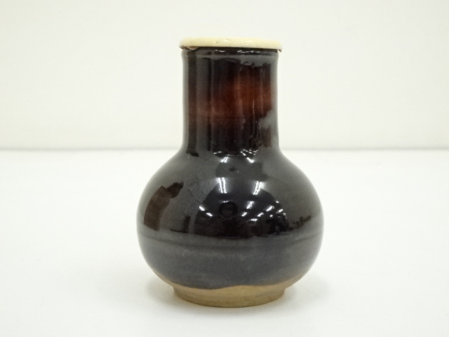 桶谷定一作　鶴首茶入　美品‼️ 鶴首茶入 桶谷定一作 茶道具 茶入 Antique Sam's Collection
